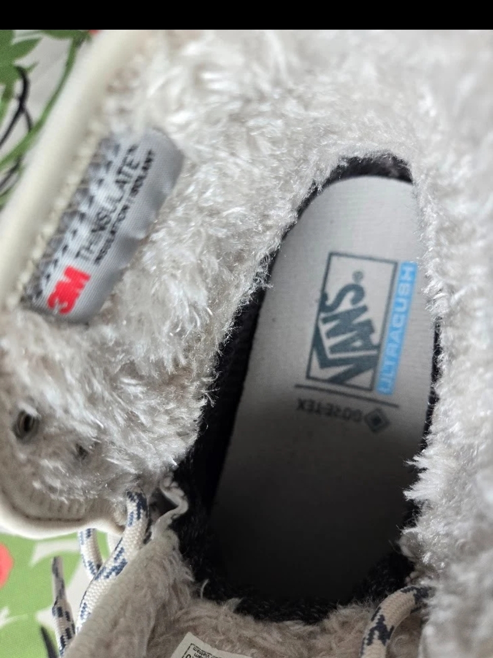 Vans Sk8-Hi Gore-Tex High Top Sneakers in White & Light Blue M8/W9.5 - Picture 9 of 10